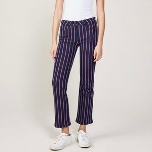 3x1 Tabby Crop Flare Hayden‎ Stripe Jeans Pants Blue And Red Size 24